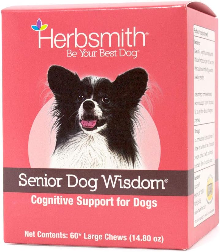 Herbsmith Senior Dog Wisdom – Cognitive Support for Senior Dogs – 60 Large Chews - görsel 1