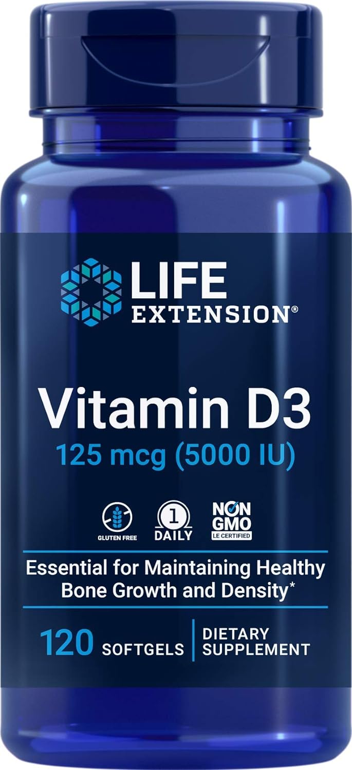 Life Extension Vitamin D3 5000 IU, 240 Softgels (2-Pack) - görsel 5