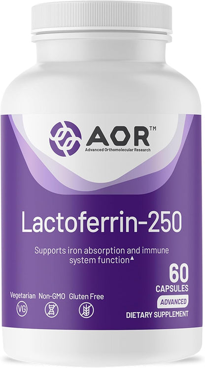 AOR Lactoferrin 250mg, 60 Vegetarian Capsules