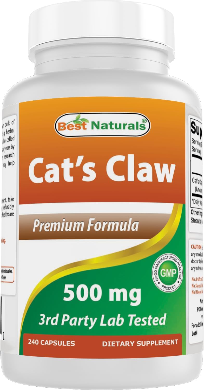 Best Naturals Cat's Claw Capsules, 500 mg, 240 Capsules - görsel 1
