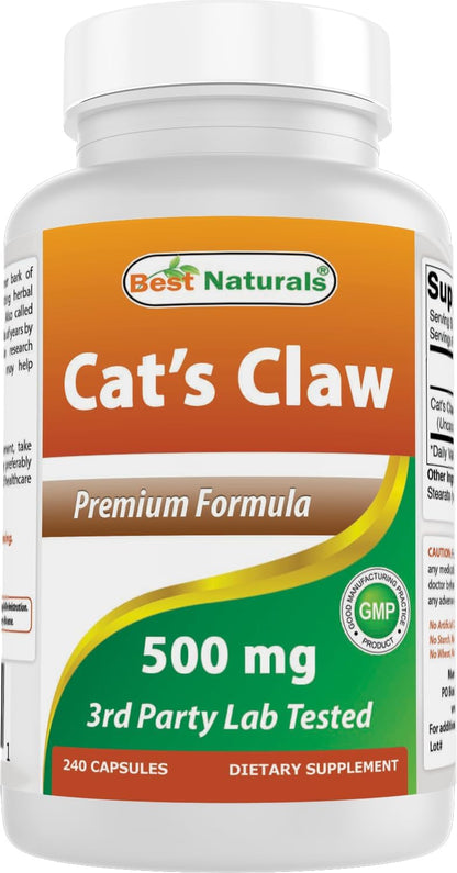 Best Naturals Cat's Claw Capsules, 500 mg, 240 Capsules