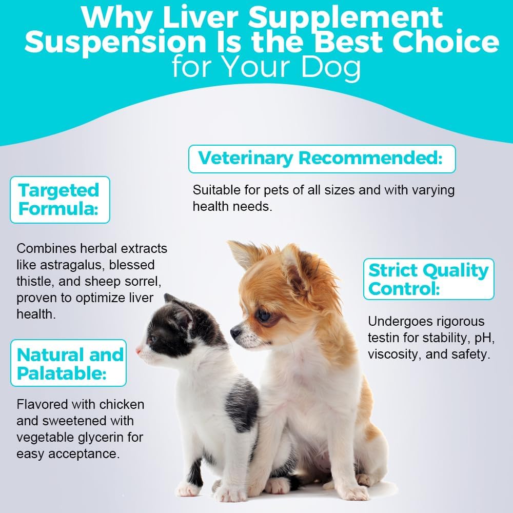 Pets Herbal Liver Support Suspension for Cats & Dogs - 30ml | Supports Detox, Vitality & Immune Health | Easy to Administer Liquid Formula | Supports Digestive Function - görsel 3