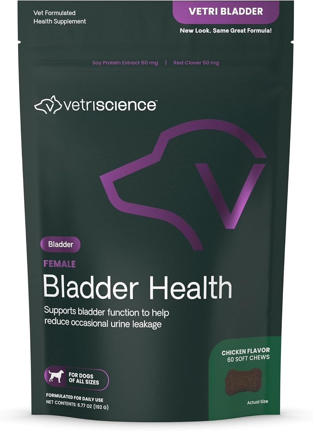 VetriScience Bladder Health Soft Chews for Dogs - Bladder Control & Urinary Support, Chicken Flavour, 60 Count - görsel 1