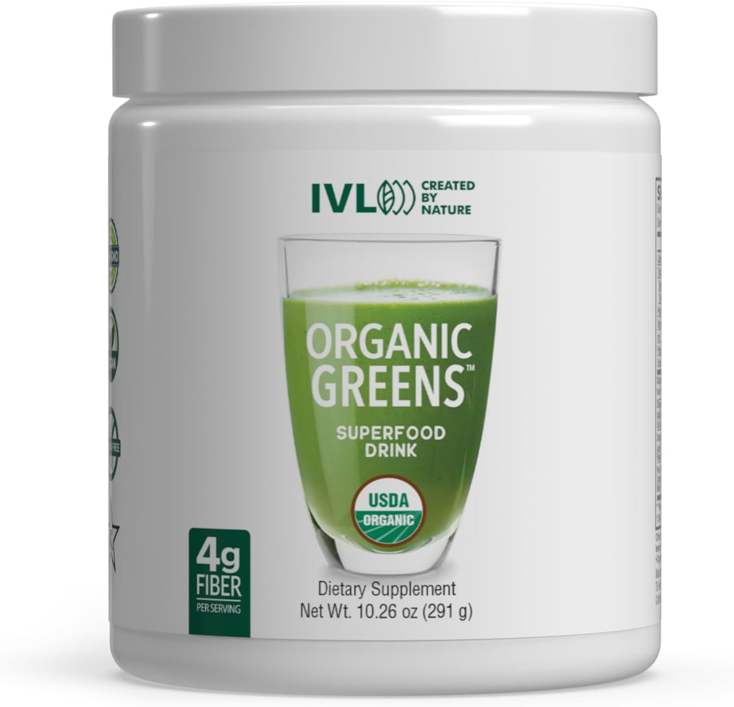 IVL - Organic Greens - Organic Superfood Drink - Packed with Antioxidants, Micronutrients, Prebiotics & Probiotics - for Immune Support, Digestive Health - Great Flavour (1 Pack, 30 Servings) - görsel 1