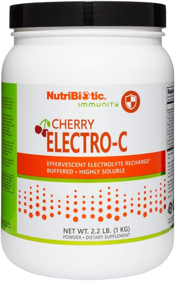NutriBiotic Cherry Electro-C Vitamin C & Electrolyte Powder, 2.2 lb - görsel 1