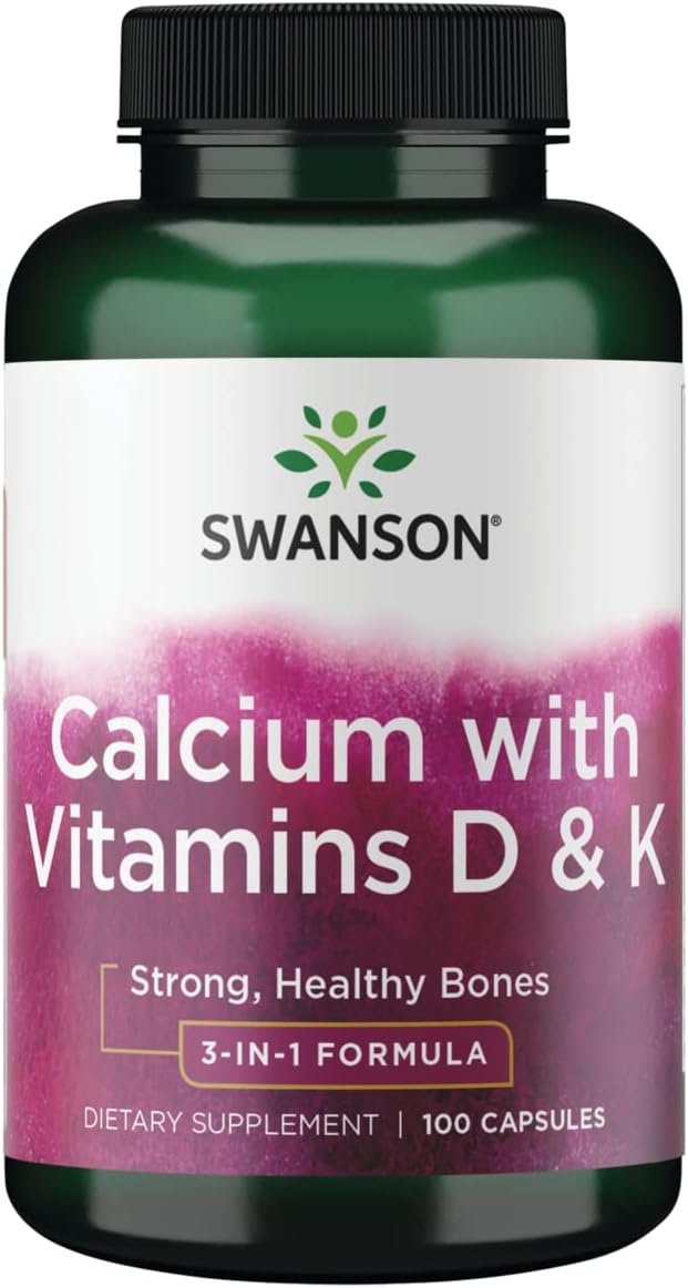 Swanson Tricalcium Complex with Vitamins D & K 100 Capsules - görsel 1
