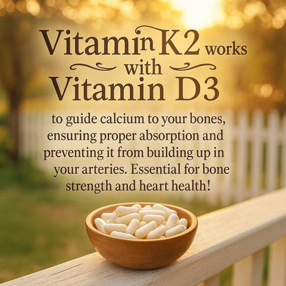Me First Living Vitamin D3 K2 Food Supplement for Bone & Heart Health, 125 mcg D3 & 100 mcg K2 MK-7, Non-GMO, Easy-to-Swallow Capsules with Calcium