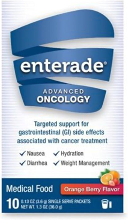 enterade Advanced Oncology Powder Packets, Orange & Berry (3 Boxes, 30 Packets)