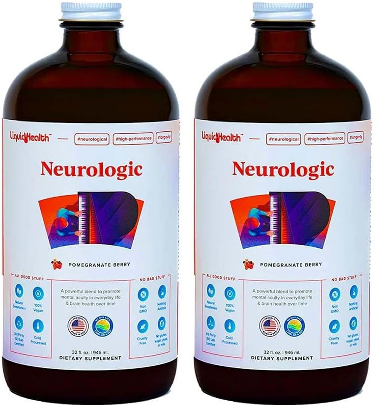 LIQUIDHEALTH Neurologic Focus Supplement - Brain Booster for Cognitive Function, Memory & Focus - 946 ml - görsel 7