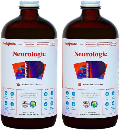 LIQUIDHEALTH Neurologic Focus Supplement - Brain Booster for Cognitive Function, Memory & Focus - 946 ml