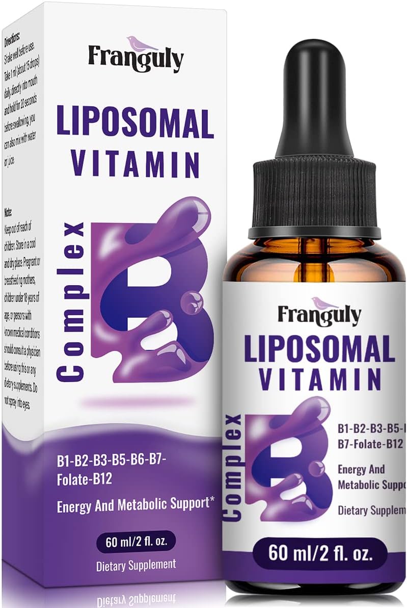 Liposomal Vitamin B Complex Liquid - Sublingual B Complex with Methylated B12 for Energy and Immune Support, 60 ml - görsel 1