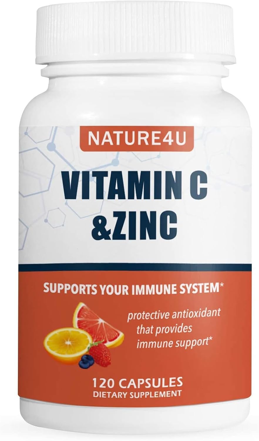 Vitamin C 1000mg with Zinc, Rose Hips and Citrus Bioflavonoids - 120 Capsules - görsel 1