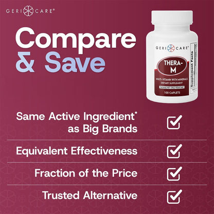 GeriCare Thera M Multivitamin Tablets, 100 Tablets