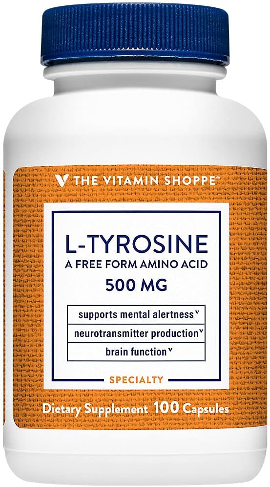 The Vitamin Shoppe L-Tyrosine 500mg Capsules (100 Capsules) - görsel 1
