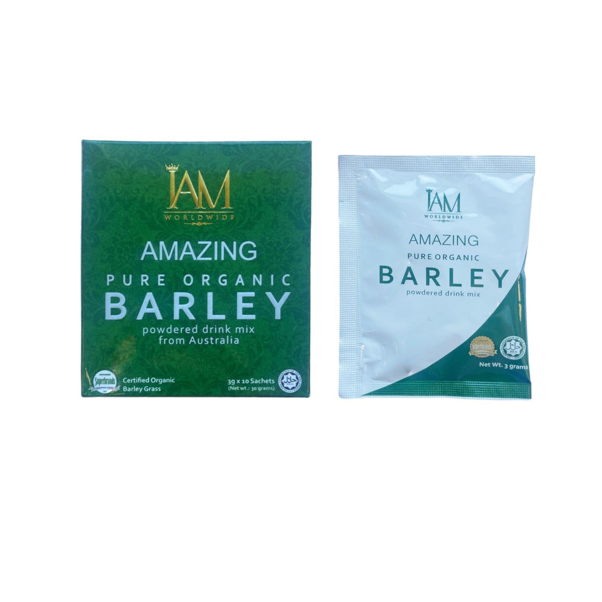 Pure Barley Powdered Drink Mix Organic Barley Green Natural Blend - görsel 1