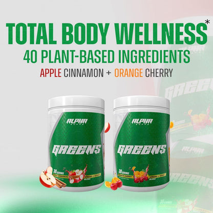 Alpha Supps Alpha Greens Superfood Powder - Peach Mango, 30 Servings