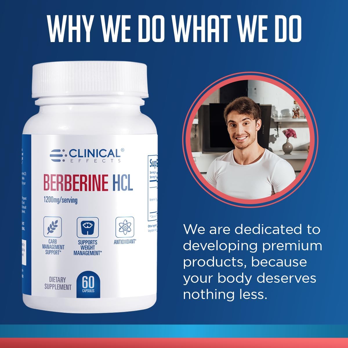 Clinical Effects Berberine HCL 1200 mg – 3 Pack – Vegan Supplement - görsel 5