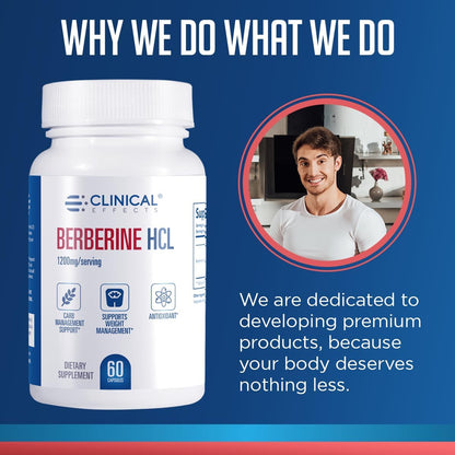 Clinical Effects Berberine HCL 1200 mg – 3 Pack – Vegan Supplement