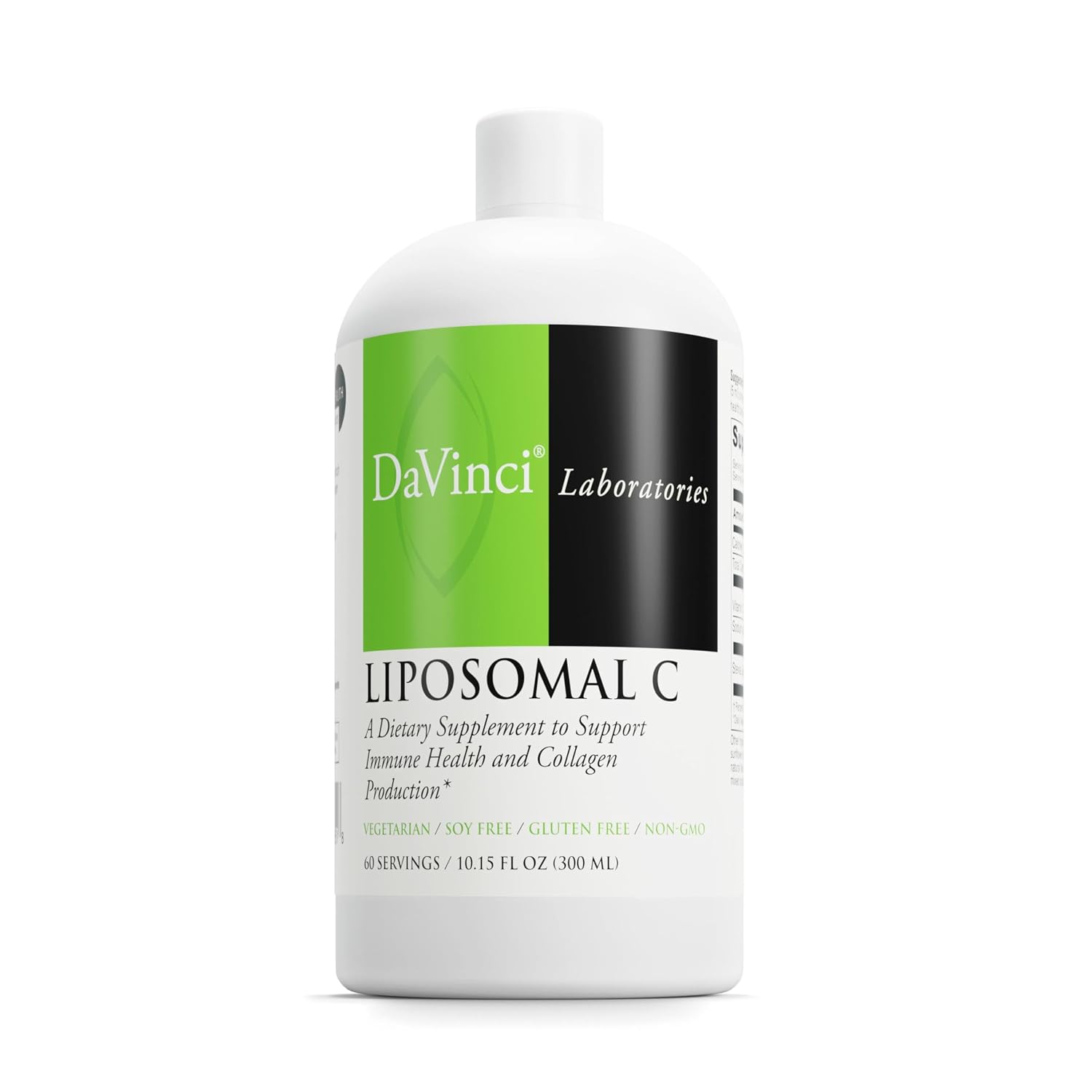 DAVINCI Labs Liposomal C - Collagen Production, Oxidative Stress & Immune Health Support - Liposomal Delivery System - Gluten-free, Vegetarian - 300 ml (60 Servings) - görsel 1