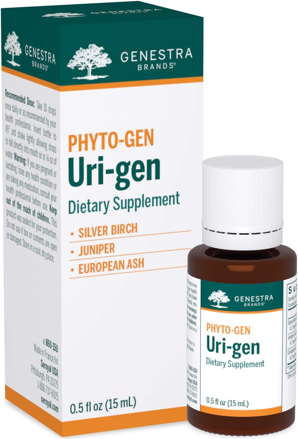 Genestra Brands Uri-gen | Silver Birch, Juniper and European Ash Herbal Supplement | 15 ml - görsel 1