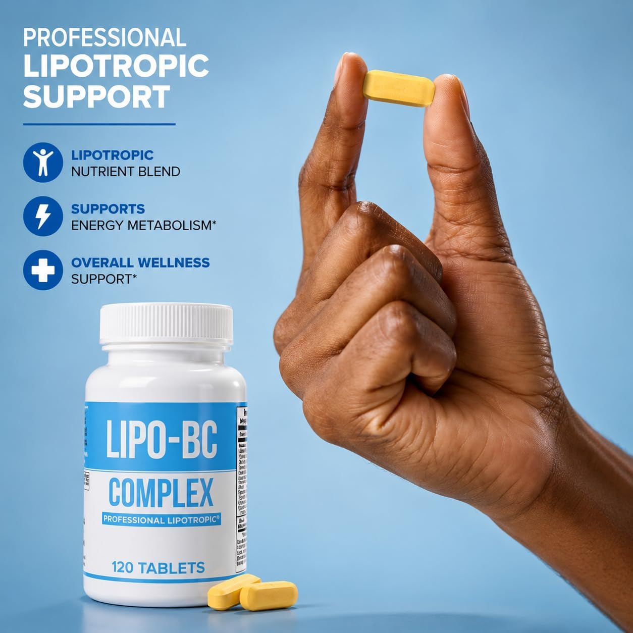 LIPO-BC B-Complex Supplement (2 Pack, 120 Tablets) - görsel 4