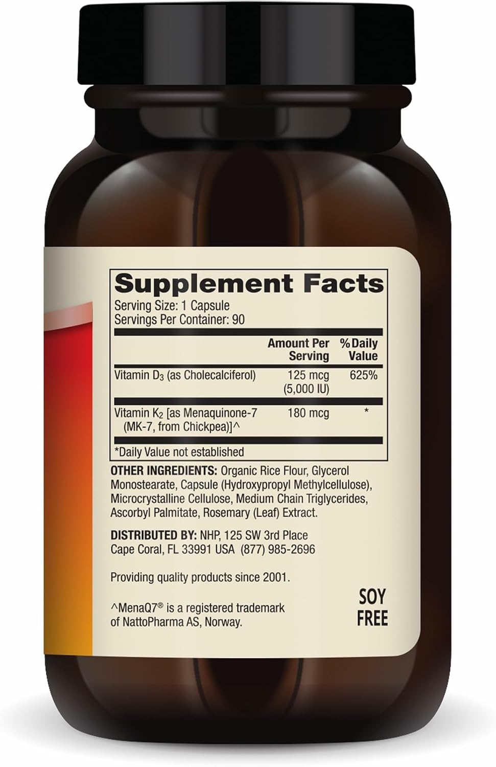 Dr. Mercola Vitamin D3 and K2 - 90 Capsules - görsel 2