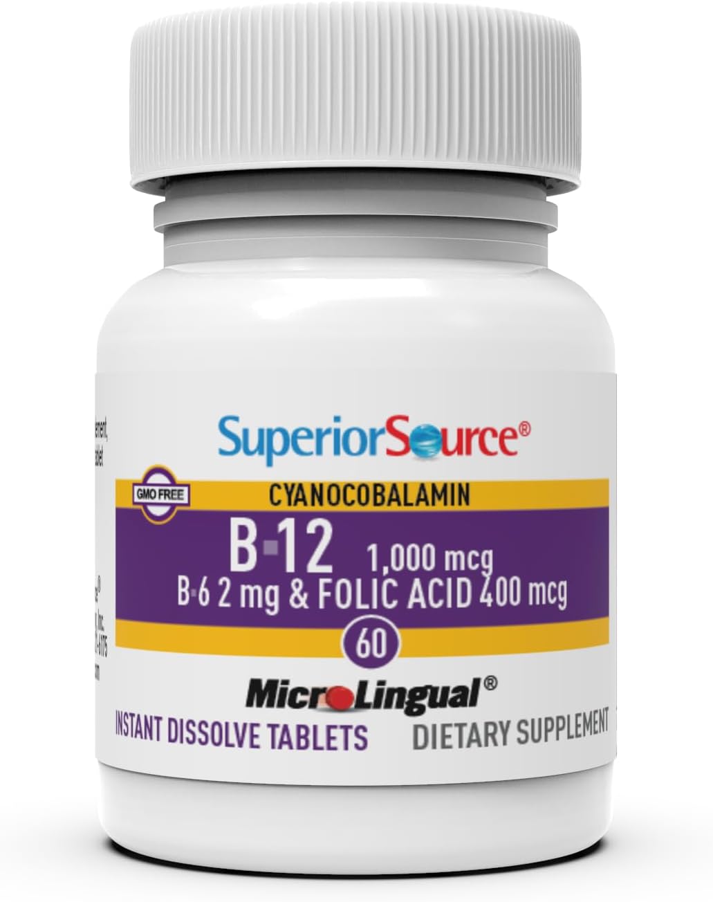 Superior Source No Shot Vitamin B12, B6 and Folic Acid Sublingual Tablets - görsel 4