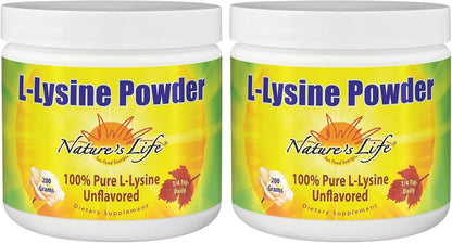 Nature's Life L-Lysine Powder | Immune Function | 460 Servings