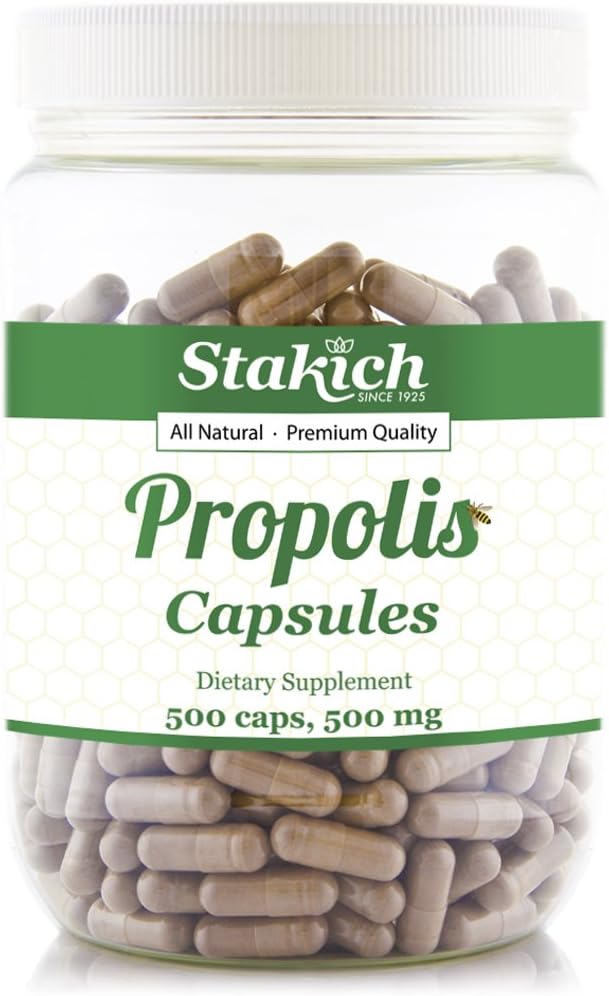 Stakich Propolis Capsules – 500 mg, 500 Count - görsel 1