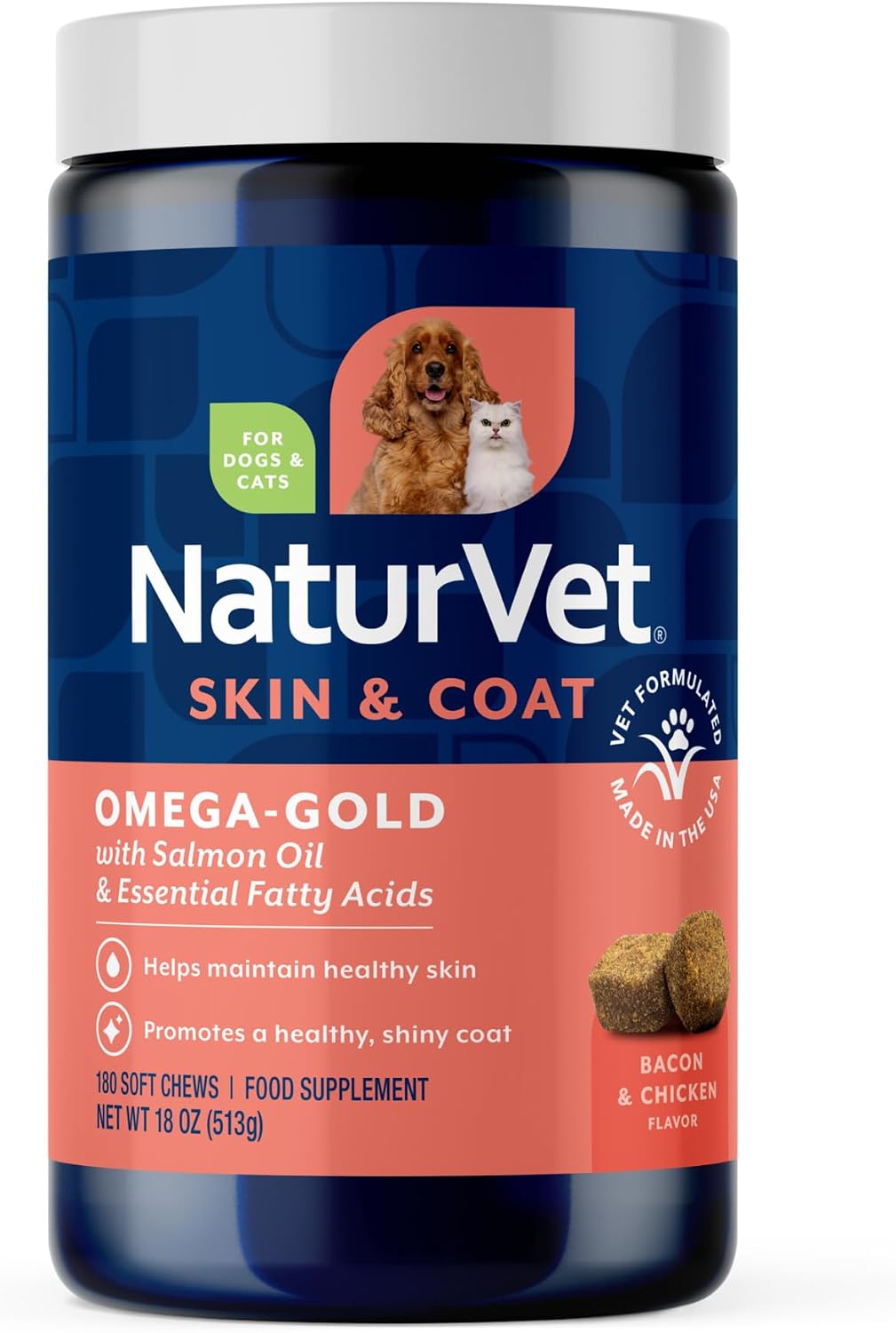 NaturVet – Salmon Oil Skin & Coat Plus Omegas | Supports Healthy Skin & Glossy Coat | Natural Source of Omega-3 & 6 Fatty Acids | for Dogs & Cats (500 ml) - görsel 9