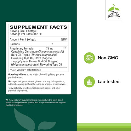 Terry Naturally Bacteril – Blood Pressure Support Supplement with Olive Leaf & Grape Seed Extract
