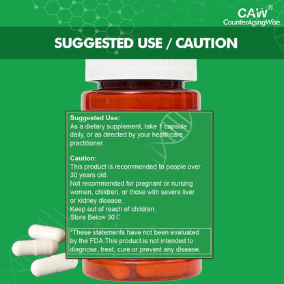 CAW Nano Cycloastragenol 10mg – Enteric Coated Capsules for Optimum Absorption