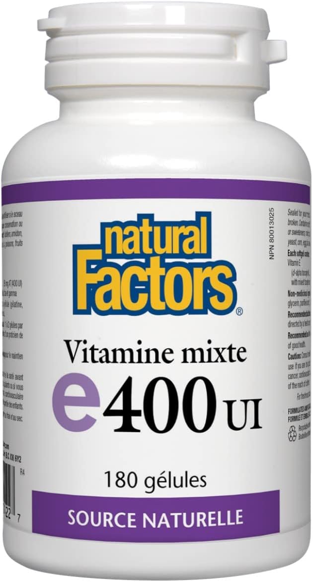 Natural Factors Mixed Vitamin E 400 IU, 180 Softgels - görsel 3