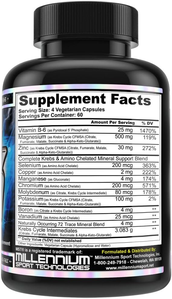 MST ZMK Night-time Multi Mineral Supplement – Zinc, Magnesium, P-5-P B6, ATP – 240 Capsules - görsel 3