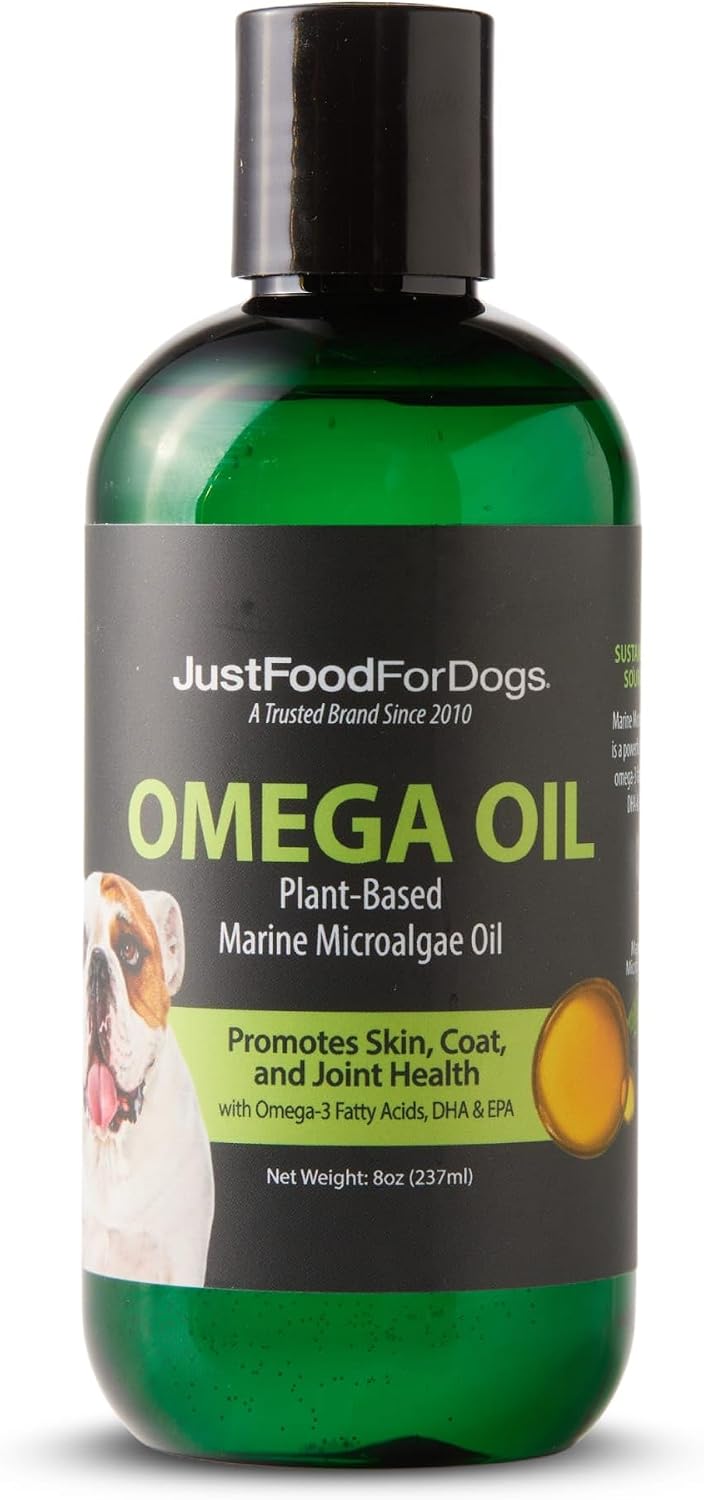 JustFoodForDogs Omega-3 for Dogs – Algae Oil, Human Grade, 237 ml - görsel 1