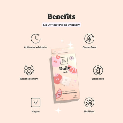 The Patch Brand Daily Support Patches – Natural Wellness with Vitamin C, Zinc Citrate, Vitamin D, Ginkgo Biloba and Echinacea