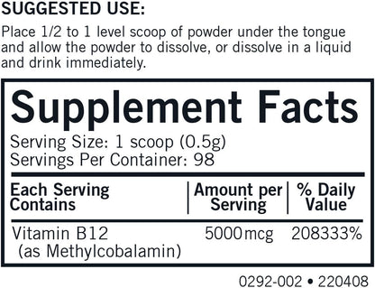 Kirkman Super B12 – Methylcobalamin Concentrated Powder