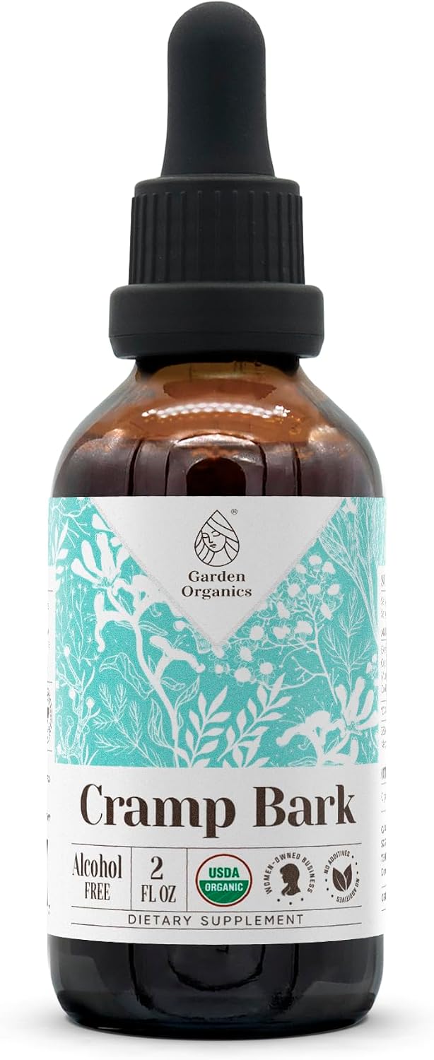Cramp Bark Organic Certified Alcohol-Free Extract – High-Potency Tincture, 2 oz (60 ml) - görsel 1