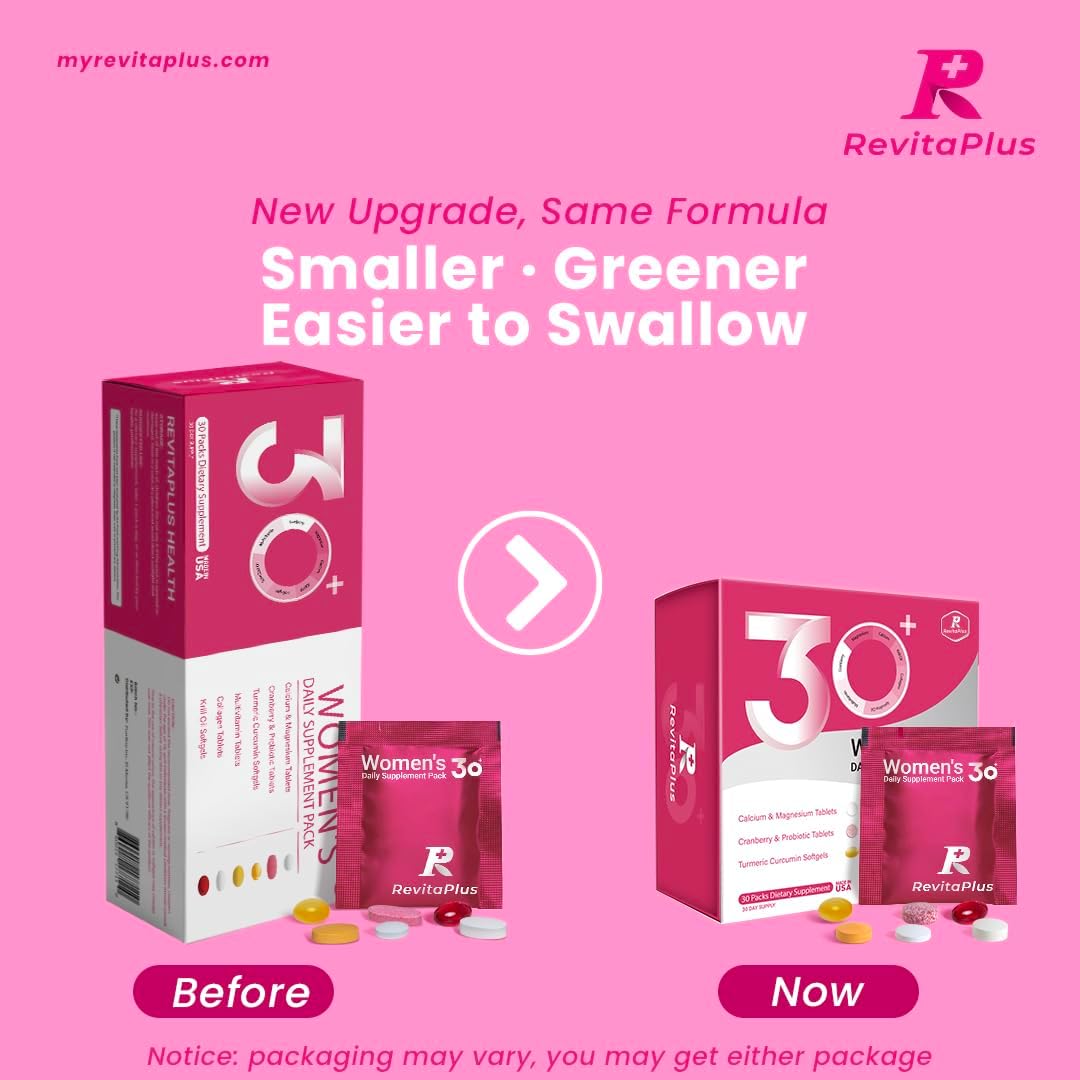 RevitaPlus Multivitamin for Women with Vitamin A,B,C,D3,E,K2,Biotin, Collagen, Krill Oil, Cranberry Supports Energy, Wellbeing, Beauty and Immune - Vitamin Sachets for Women's Health 30 Sachets - görsel 6
