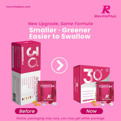 RevitaPlus Multivitamin for Women with Vitamin A,B,C,D3,E,K2,Biotin, Collagen, Krill Oil, Cranberry Supports Energy, Wellbeing, Beauty and Immune - Vitamin Sachets for Women's Health 30 Sachets