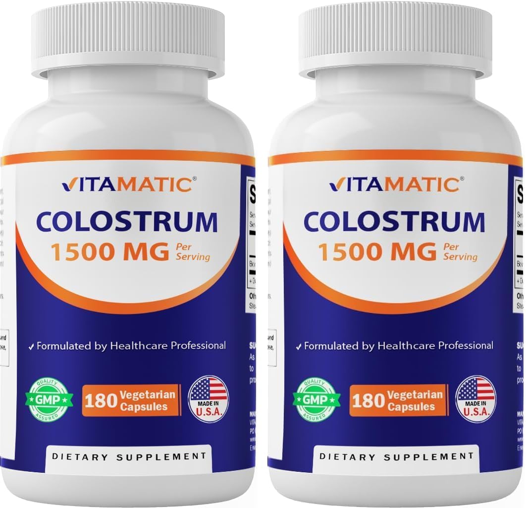 Vitamatic Bovine Colostrum 30% IgG Supplement 1500 mg per Serving – Gut Health, Hair Growth, Beauty, Muscle Recovery & Immune Support – 180 Vegetable Capsules - görsel 10