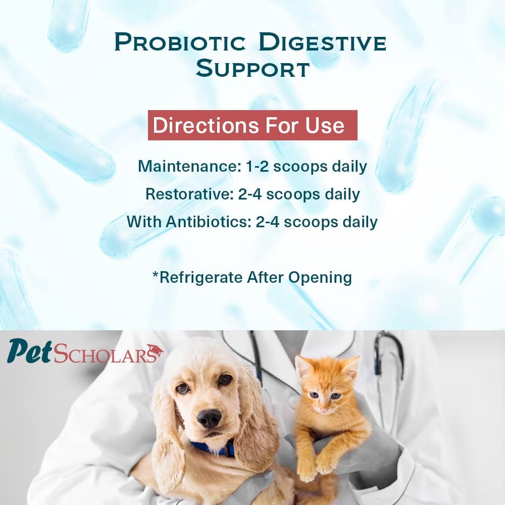 Pet Scholars Probiotic Digestive Support for Dogs & Cats (2.12 oz) - görsel 6