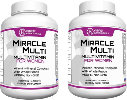 MiracleMulti Women Multivitamin with Probiotics, Biotin, Folic Acid, Enzymes & Fruit & Vegetable Blend