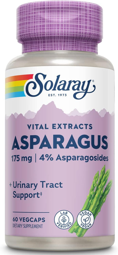 SOLARAY Asparagus 175 mg – Urinary Tract and Digestive Support, 60 Vegan Capsules