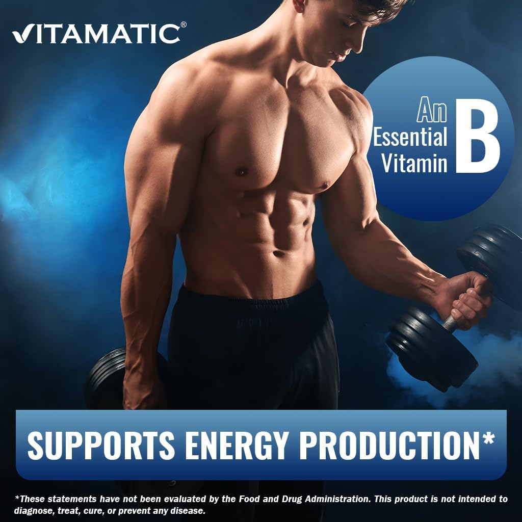 Vitamatic Vitamin B6 (Pyridoxine HCl) 500 mg – 120 Vegetarian Tablets - görsel 6