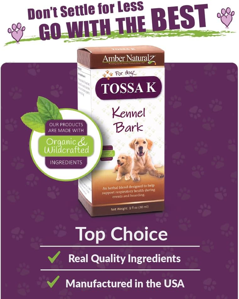 Amber NaturalZ Tossa K Kennel Bark Herbal Supplement for Dogs and Puppies - görsel 5