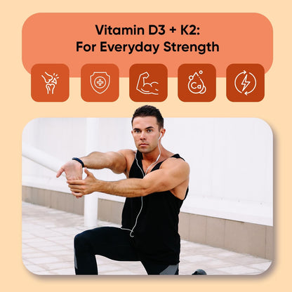 WeightWorld Vitamin D3 + K2 5000 IU Capsules – Vegan D3 (Lichen) & K2 MK-7, 120 Capsules