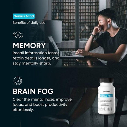 Genius Mind Nootropic Brain Supplement – 17 Brain-Boosting Ingredients for Focus, Memory and Energy