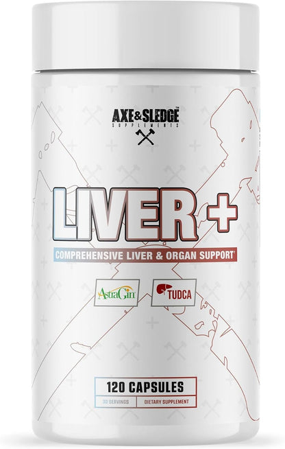 Axe & Sledge Liver+ Supplement - TUDCA, NAC, Milk Thistle - Liver Health & Detox Support (30 Servings)