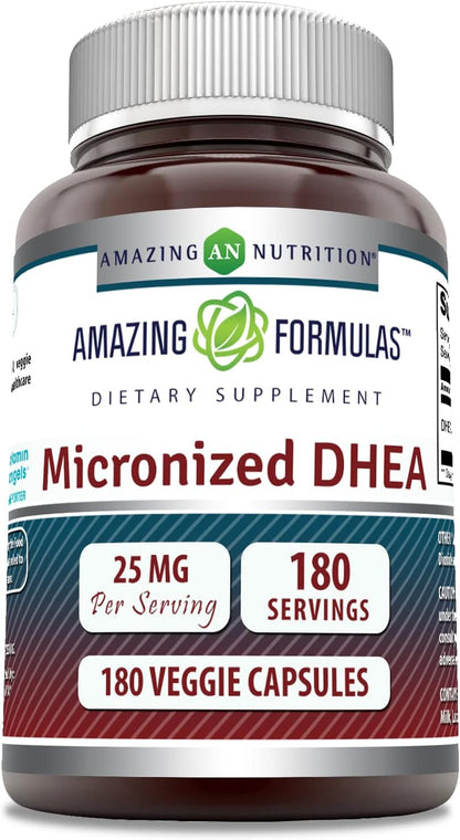 Amazing Formulae Micronised DHEA 25mg - 180 Veggie Capsules